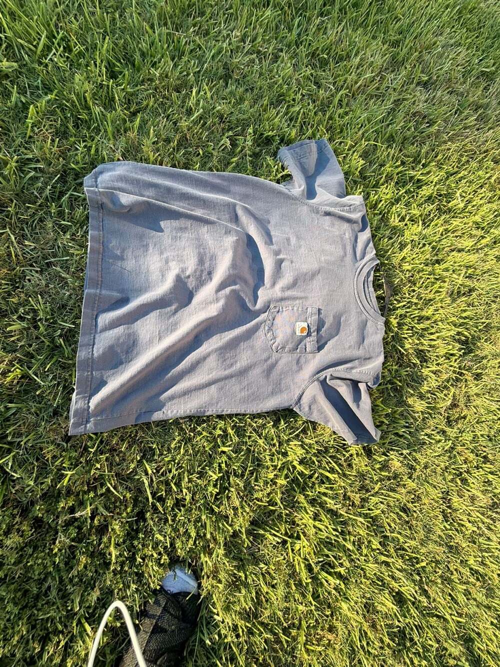 Carhartt Original Fit Pocket T-Shirt Blue Gray Size L
